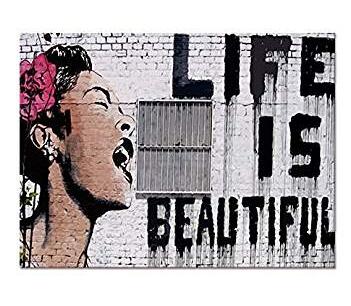 Banksy life is beautiful banksy HD printed Canvas Painting Dropshipping 