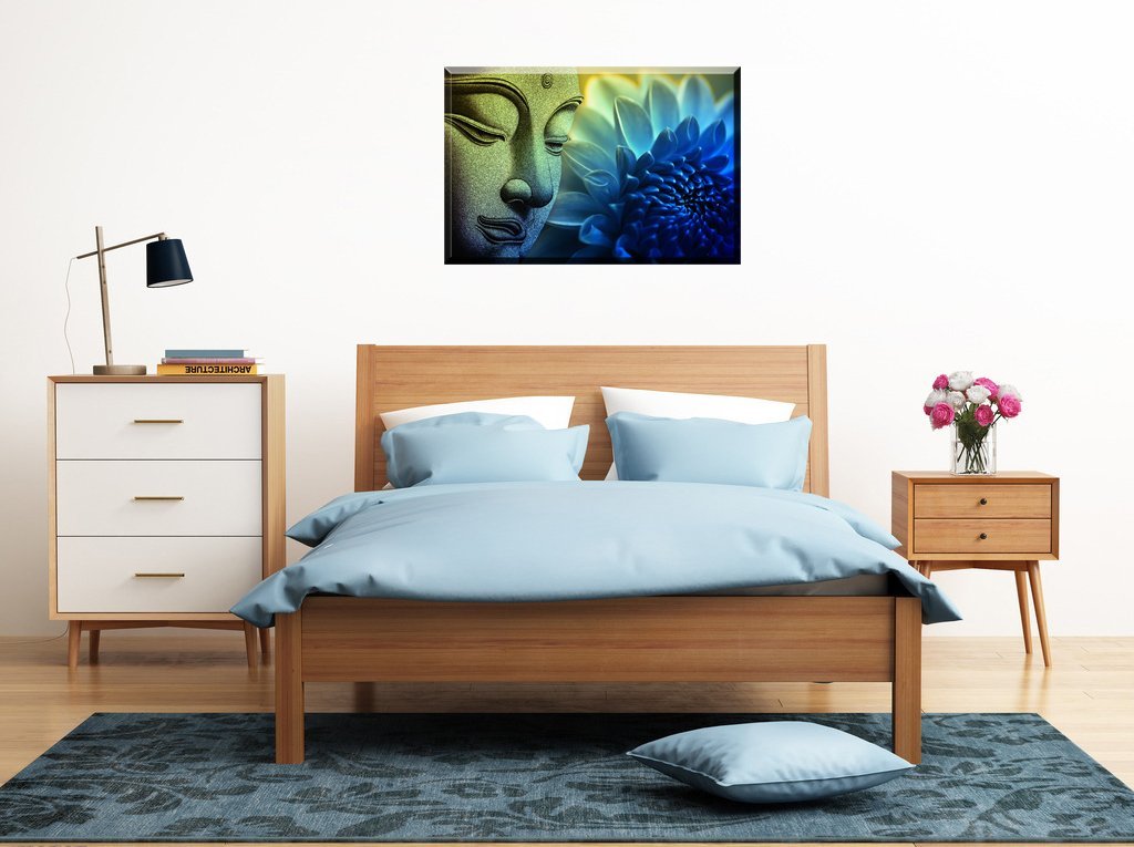 Buddha Wall Art Flower Picture Canvas Prints for Study or Office Dropshipping