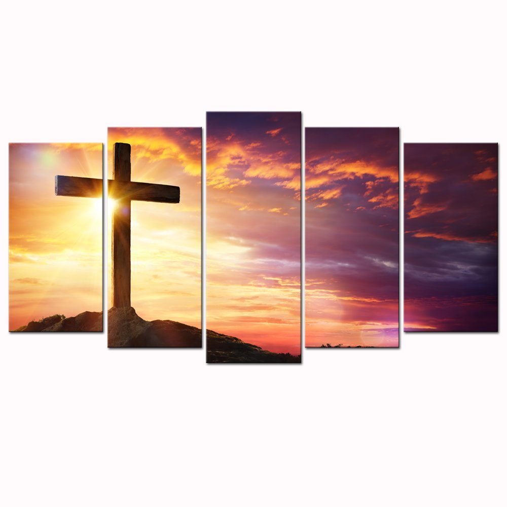Crosses at Sunset Wall Art Canvas Prints Art Wall decor Dropshipping