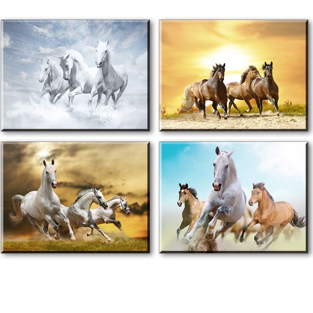 Running Horse in sunset Pictures Painting Canvas Wall Art Decor Drop shipping