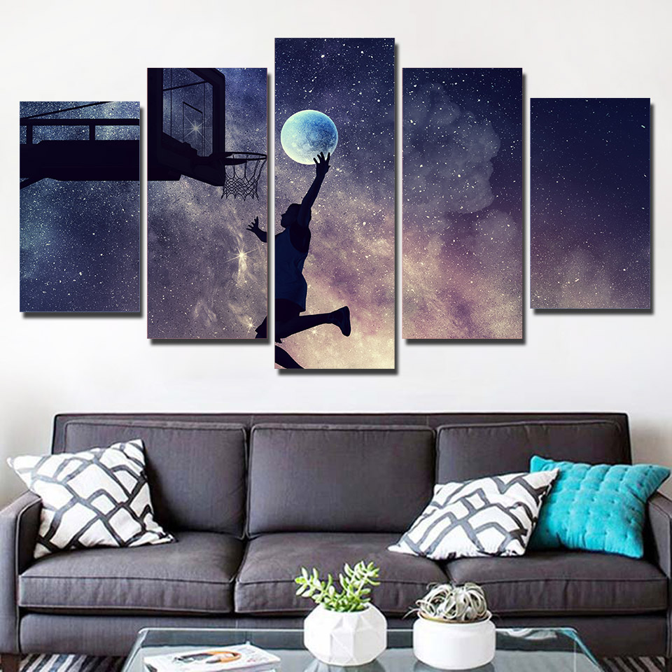 Canvas Art basketball net player Painting Canvas Wall Art Print Drop shipping