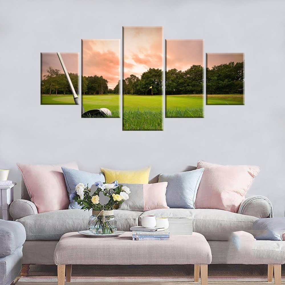 Golf Course Green Law Canvas Paintings Printed Canvas Canvas Wall Art Picture Drop shipping  