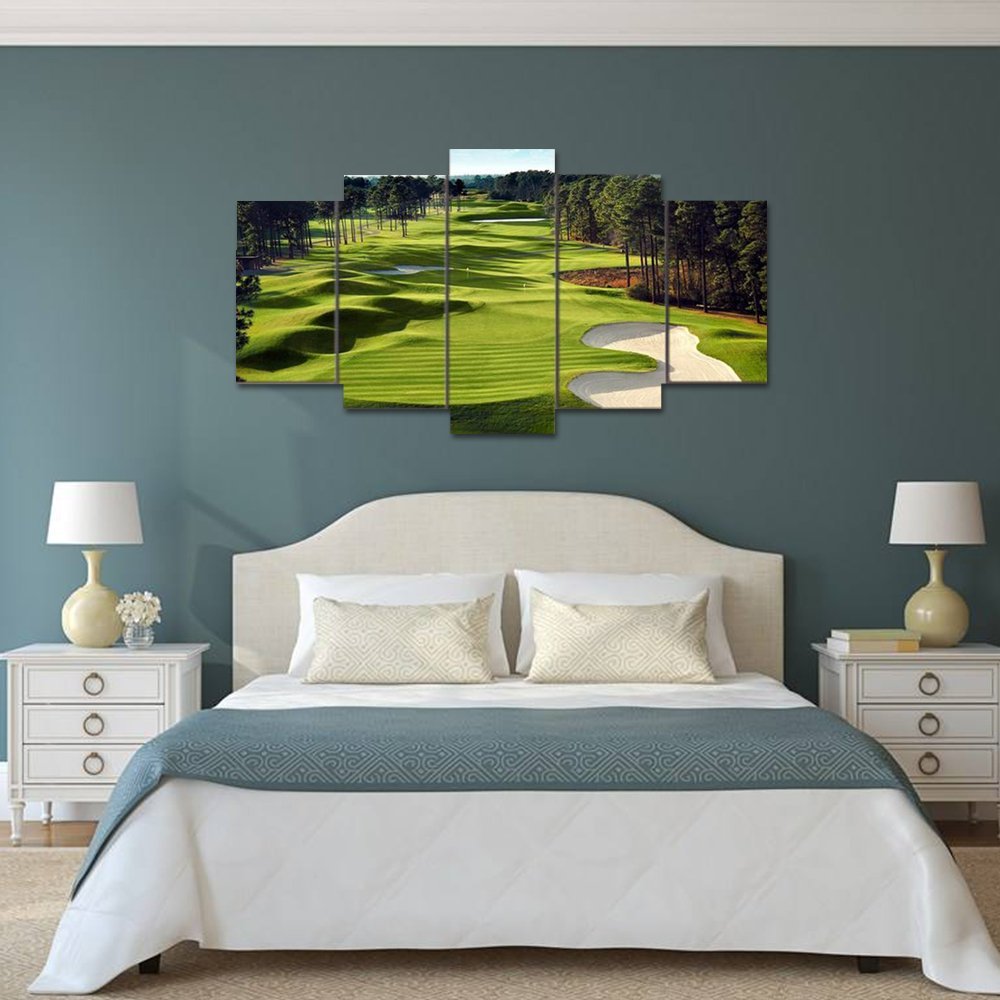 Canvas Prints Green Grass Golf Course Field Wall Art Painting Home Decor Drop shipping