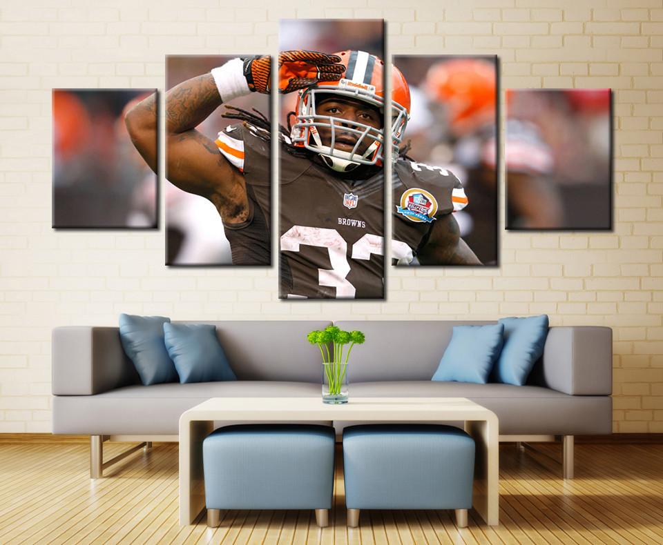 American Football Cleveland Browns Sport Team Canvas Wall Art Print Drop shipping
