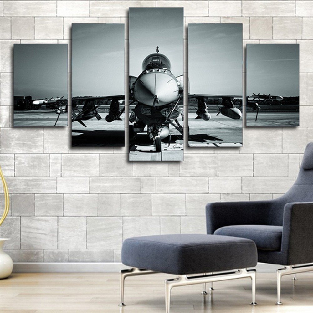  Vintage Airplane Painting Canvas Printed Wall Art Poster Drop shipping