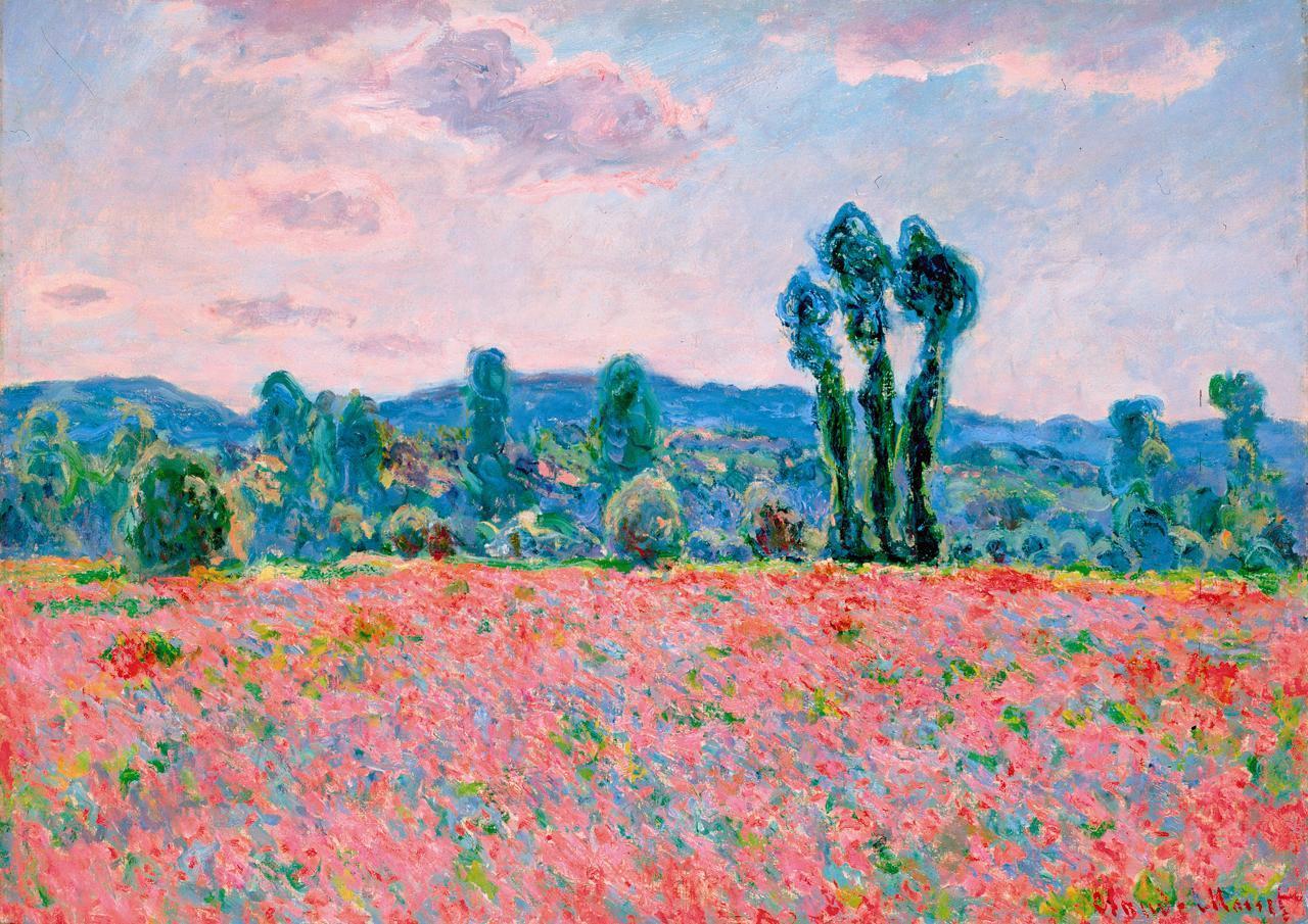 Monet Poppy Field Canvas Art Print Poster Home Decor Drop shipping