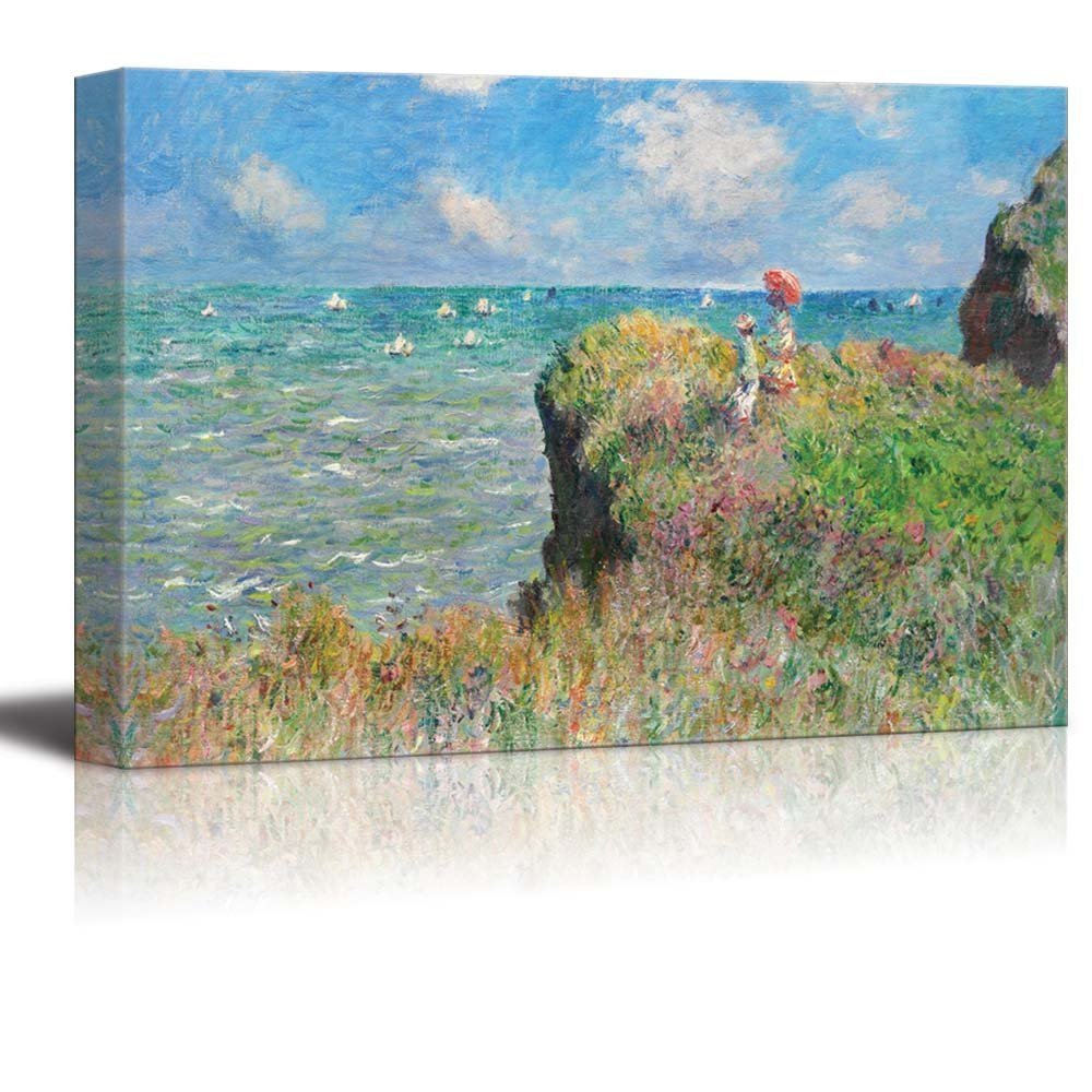 Cliff Walk at Pourville by Claude Monet Canvas Print Wall Art Famous Painting Reproduction Drop shipping