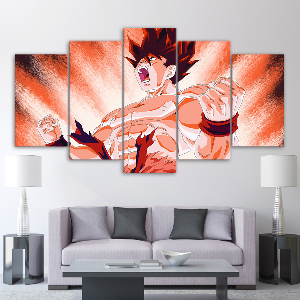 HD print dragon ball Goku anime poster Canvas Art Drop shipping