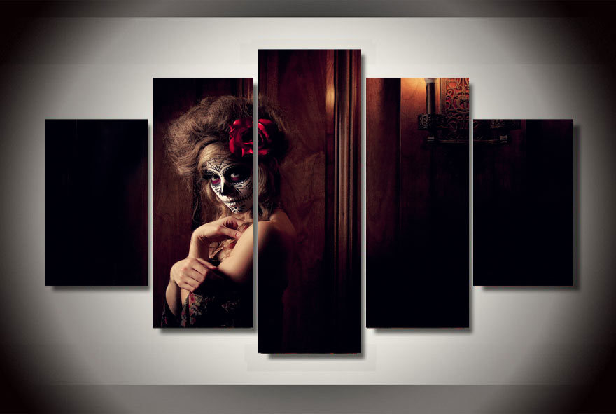 Day of the Dead Face Painting on canvas wall art drop shipping