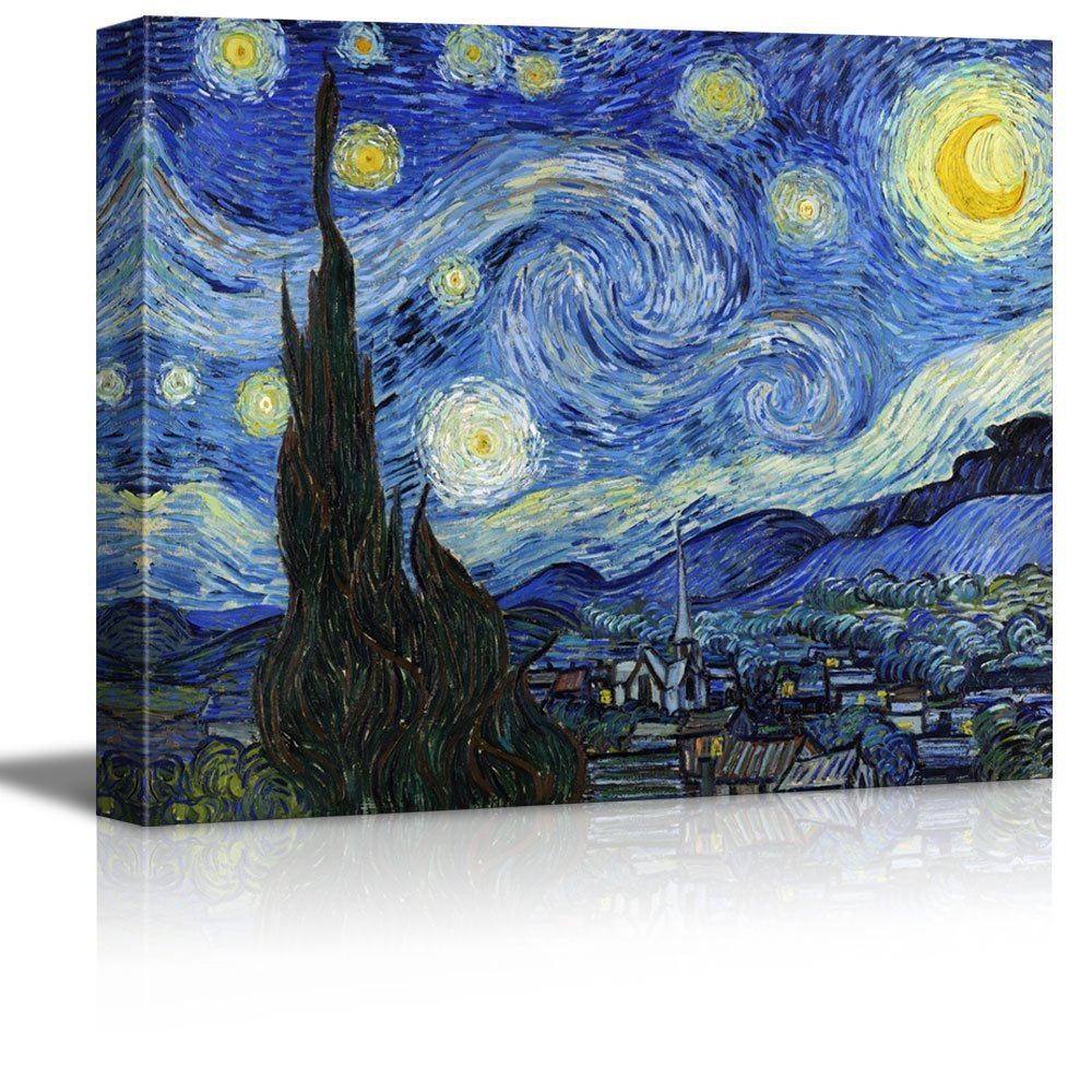  Starry Night by Vincent Van Gogh Oil Painting Reproduction Canvas Wall Art Drop shipping