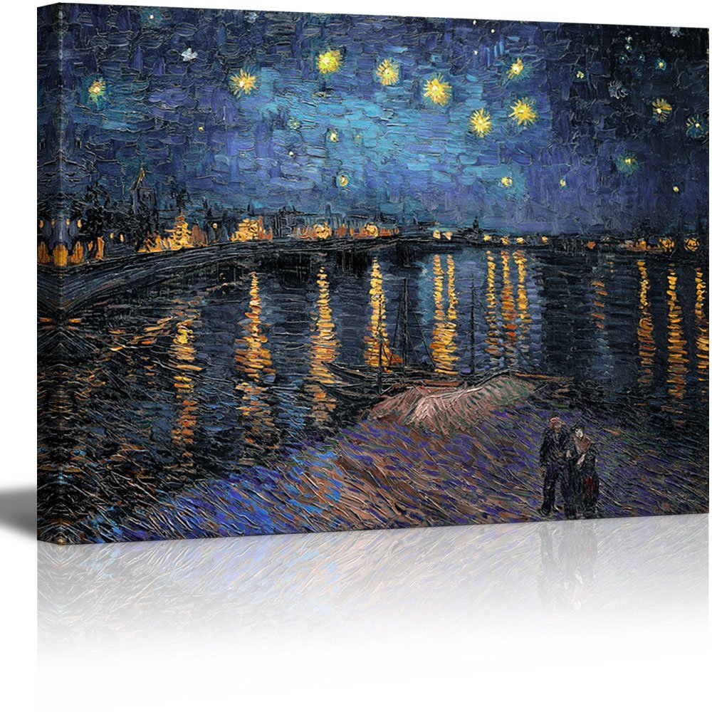 Van Gogh Starry Night Over the Rhone Famous Oil Paintings Retro drop shipping