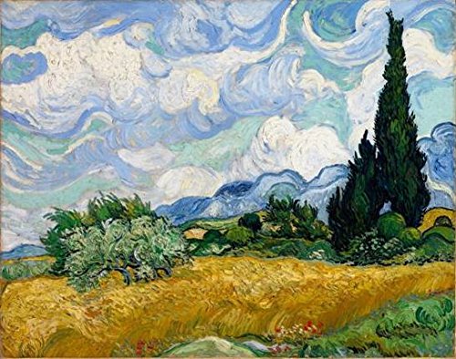 Wheat Field with Cypresses by Van Gogh  Canvas Prints Artwork Pictures on Canvas drop shipping