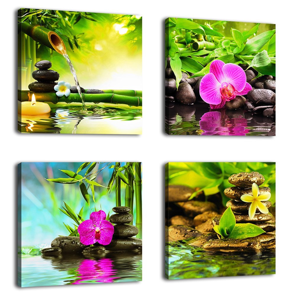 Zen Canvas Prints Spa Wall Decor Canvas Artwork Modern Pictures Drop shipping