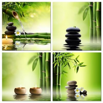 Bamboo Green Pictures on Canvas Wall Art for Home Office Decorations Drop shipping