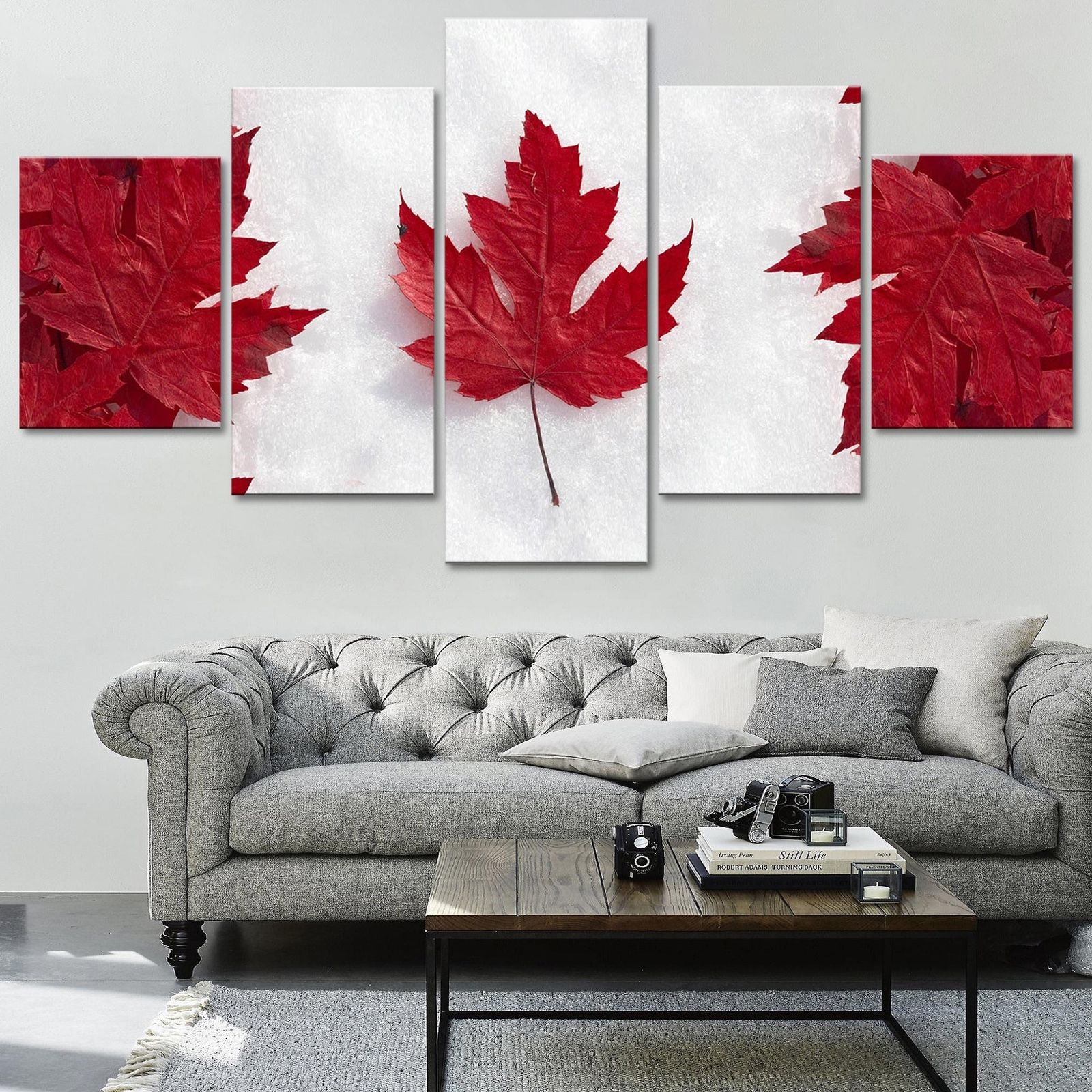 Canadian Flag Canvas Print Painting Home Wall Decor Art Poster Drop shipping