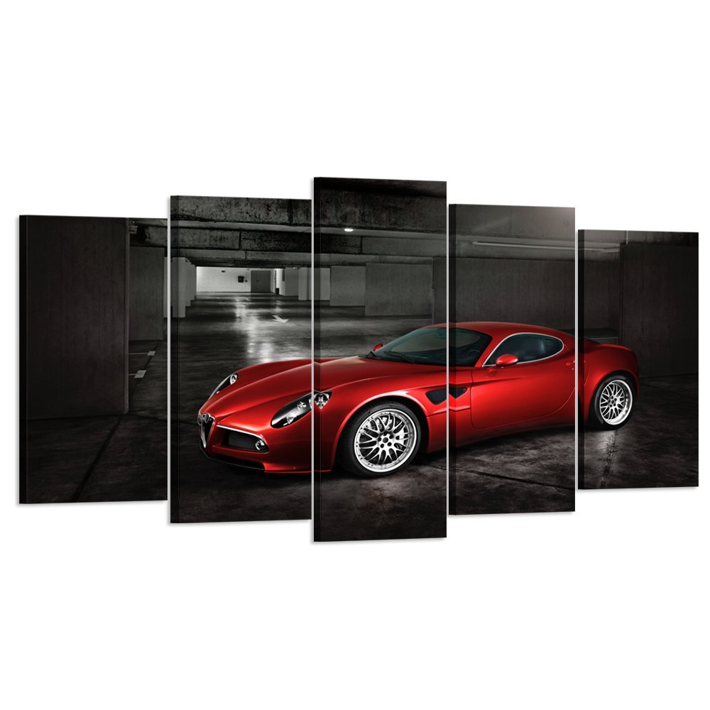  Red Sport Car in Black and White Posters  Wall Art Racing Cars Pictures Drop shipping