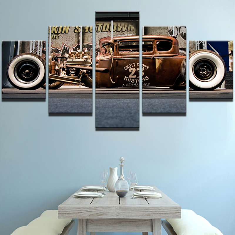 Pictures Old Vintage Car HD Prints Fashion Wall Art Poster Drop shipping