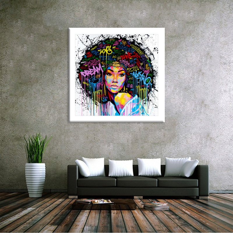 African Women Painting canvas print wall art drop shipping