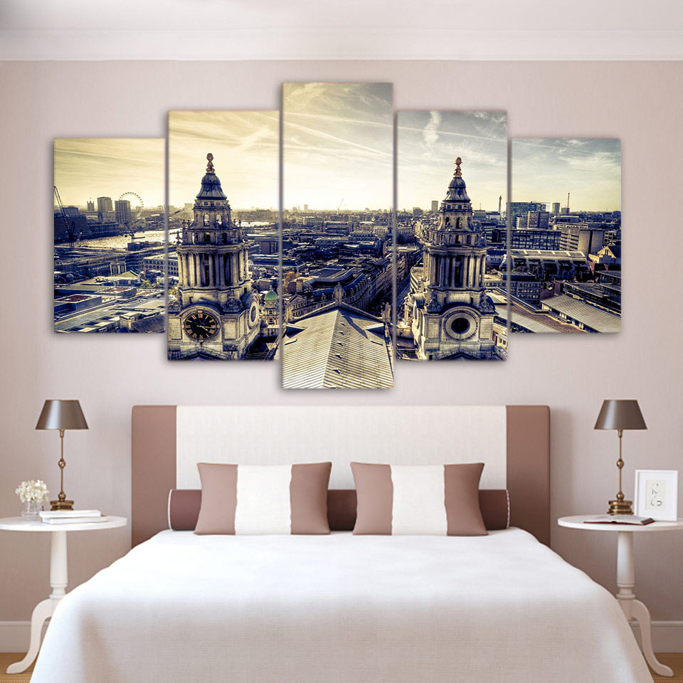 Retro Cityscape Poster canvas art  modern Home decoration Drop shipping