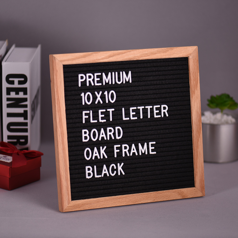 Letter Board Sign Message Board Oak Frame White Letters Symbols Numbers Characters Painting Drop shipping