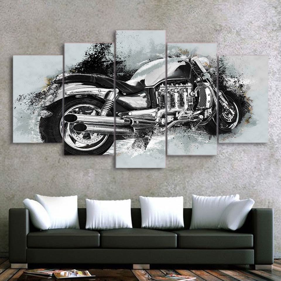 Cool Motorcycle Art HD print canvas wall art print drop shipping  