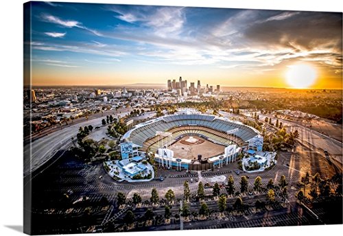 Entitled Aerial View of the Dodgers Stadium canvas wall art Drop shipping