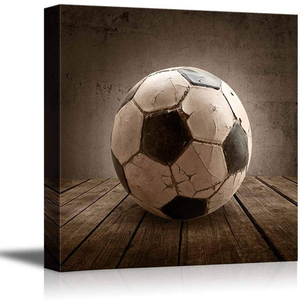 Soccer Rustic Square Sport Futbol Celebrating American Sports Traditions Canvas Art Drop shipping