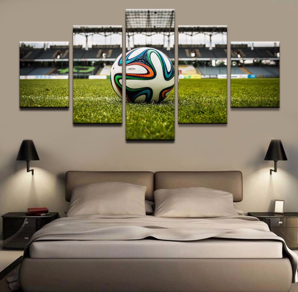 Ball Soccer With Stadium Modern Canvas Painting HD Printed Poster Drop shipping 