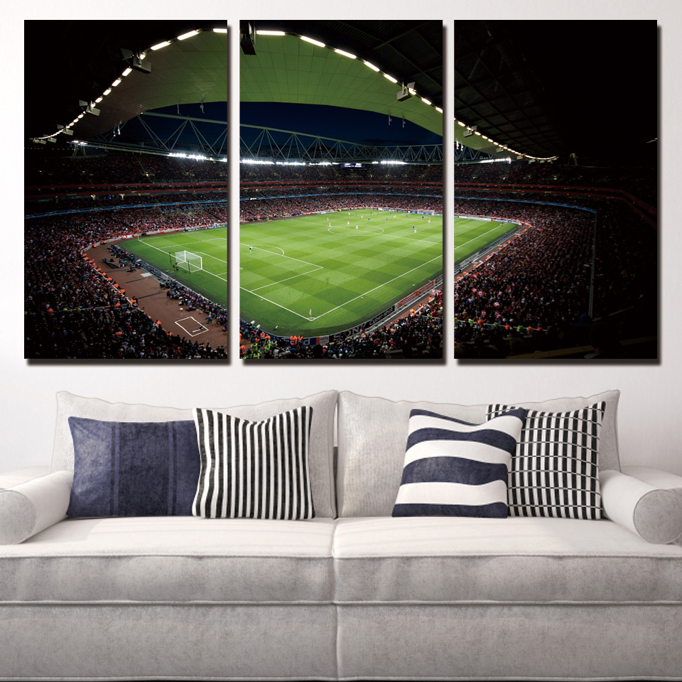 Stadium Soccer Game Wall Art Home Decor Printed Canvas Paintings Drop shipping