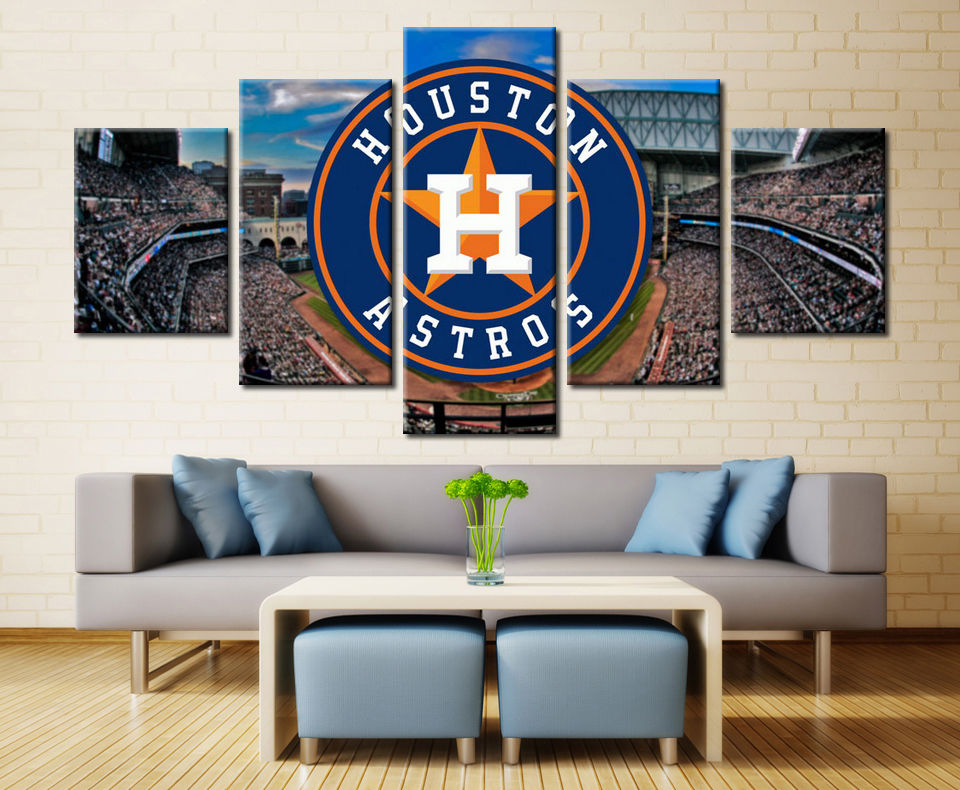 Houston Astros Baseball Stadium Canvas Print Wall Art Home Decor Drop shipping