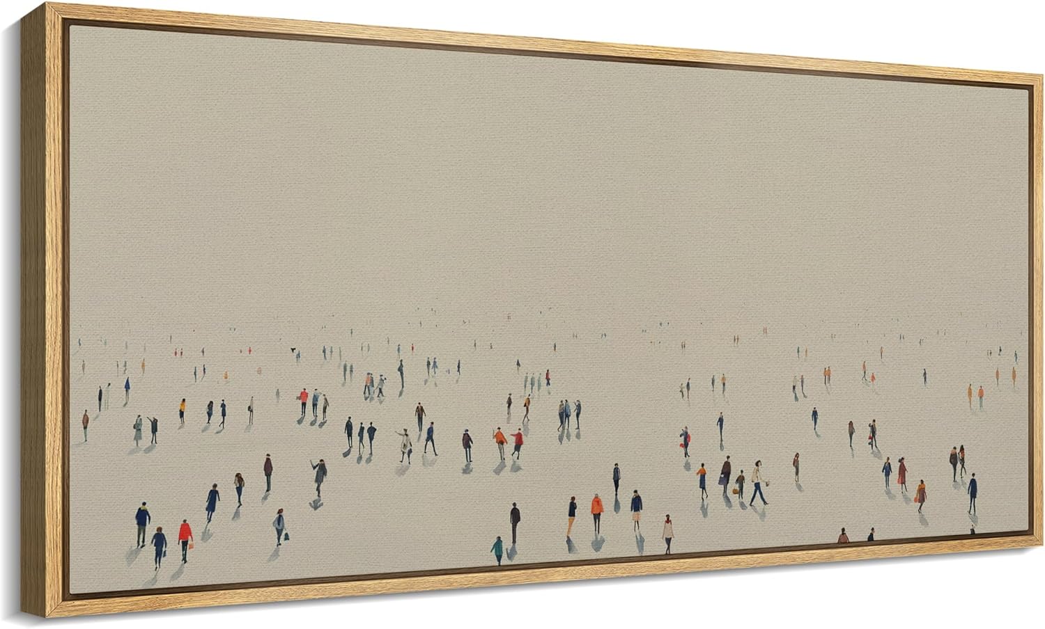 Drop shipping Crowded Walk Minimalist People Scene Illustrations Modern Art Living Room, Bedroom, Office
