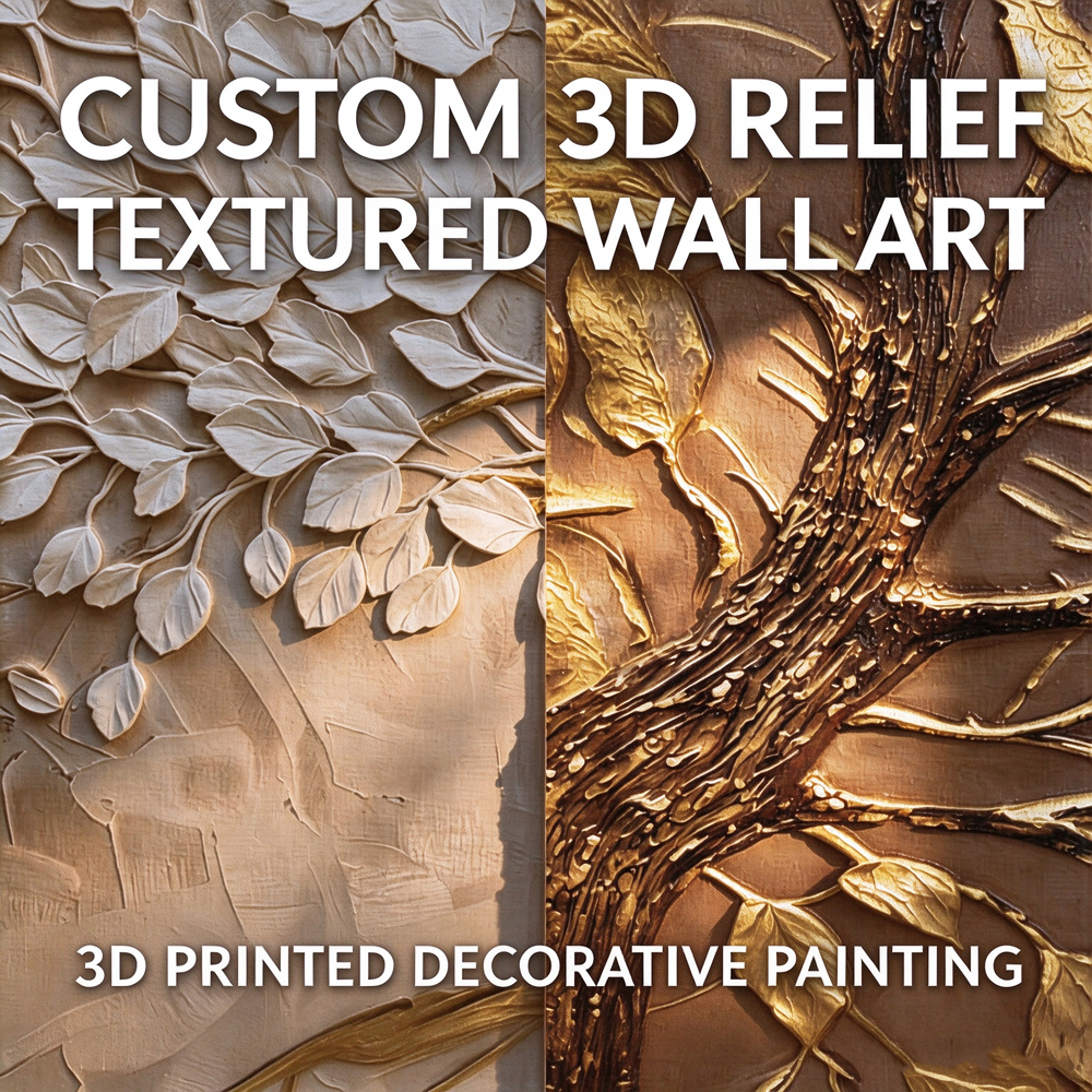 Custom 3D Texture Painting UV Print Wall Art Personalized Multi-Layer Texture Painting Custom Impasto Style Art